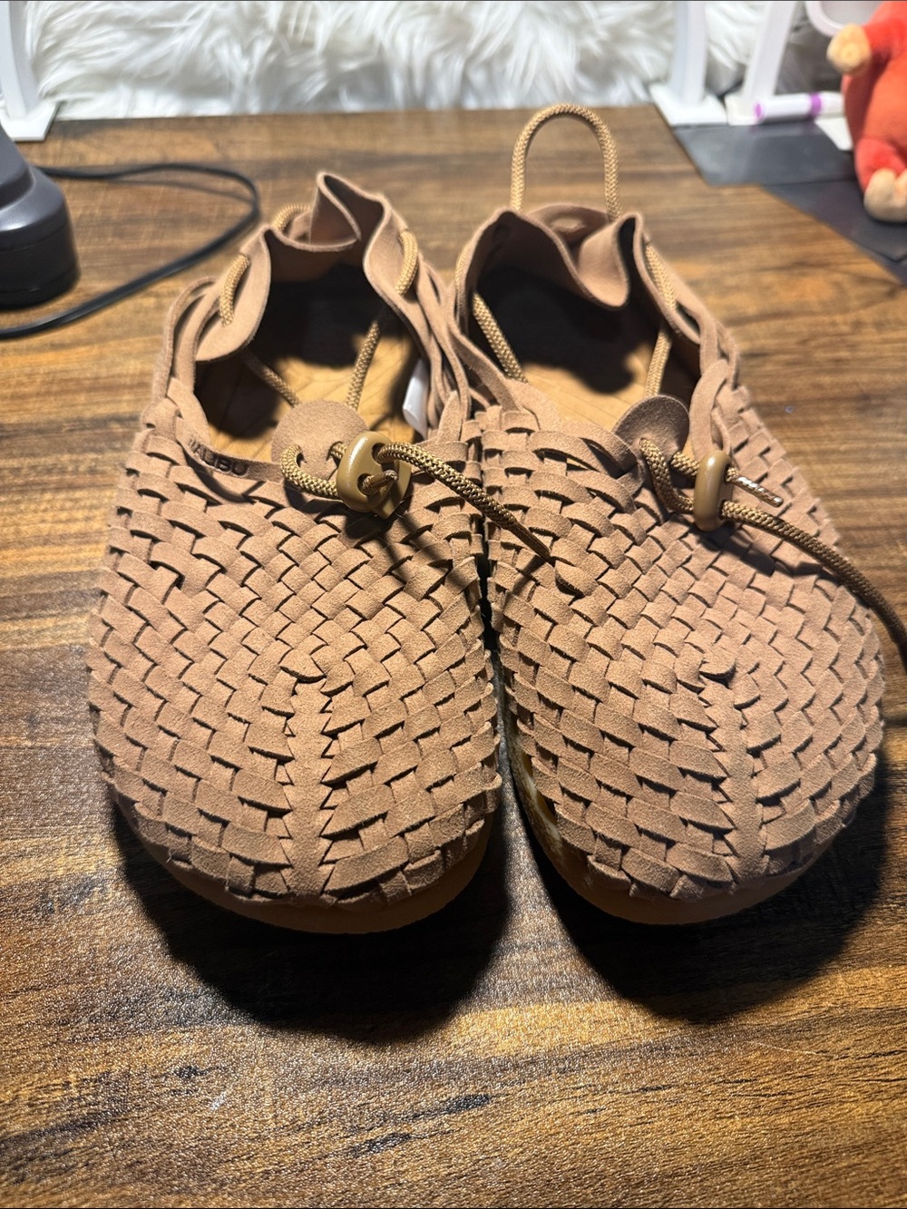 Malibu Woven Slip-On Slippers - Brown